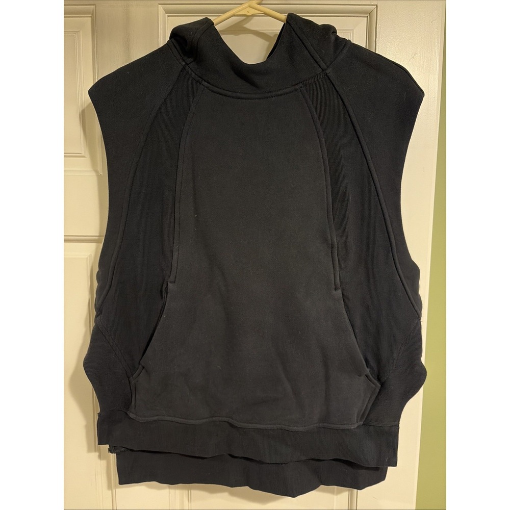 Lululemon Scuba Sleeveless‎ Hoodie Funnel Neck Oversized Sweatshirt  Black XS/S